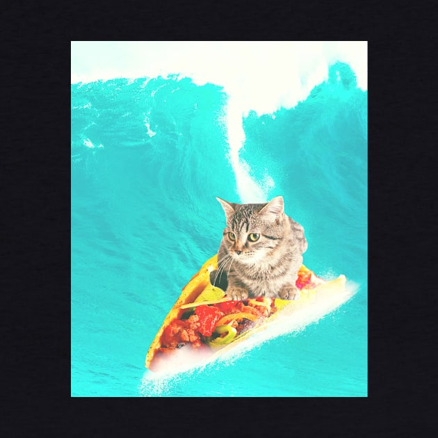 Kitty Cat Surfing Taco by Random Galaxy